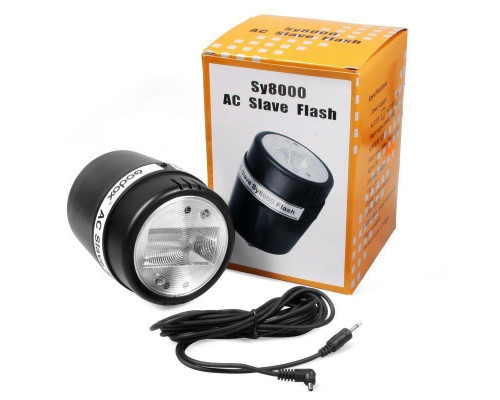 Комплект SY8000KIT-W: відома студійна фотовисипка (патронна) Godox — SY8000 + стійка 2.8 м + парасолька на просвіт