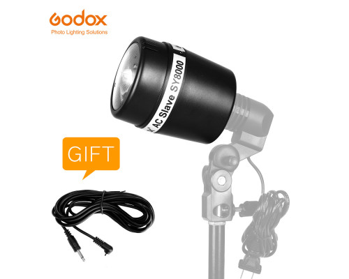 Комплект SY8000KIT-W: відома студійна фотовисипка (патронна) Godox — SY8000 + стійка 2.8 м + парасолька на просвіт