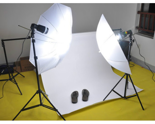 Комплект SY8000KIT-2xW: 2 x студійні фотовиди Godox — SY8000 + 2 x стійки 2.8 м + 2 парасольки на просвіт