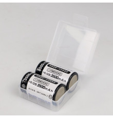 Комплект: акумулятор-батарейка тип D (R20, 373) 1.2В, 3500 mAh від Doublepow — (2 шт.) + пластиковий бокс