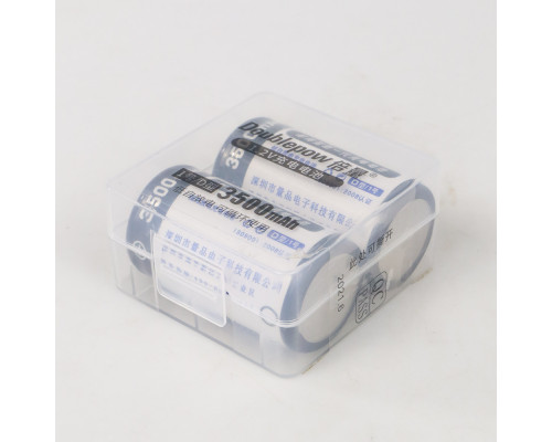 Комплект: акумулятор-батарейка тип D (R20, 373) 1.2В, 3500 mAh від Doublepow — (2 шт.) + пластиковий бокс