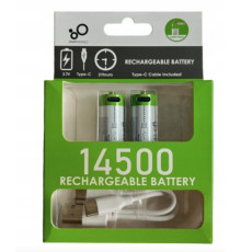 Акумулятор 14500 (3.7V) з роз'ємом TYPE-C Smartools 700 mAh (ціна за блістер — 2 штуки) + кабель TYPE-C