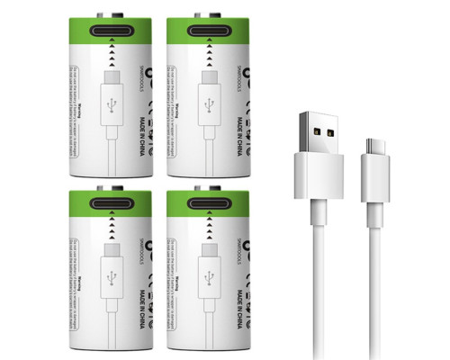 Аккумулятор CR2 (3.7V) с разъемом TYPE-C Smartools 300 mAh (цена за блистер - 4 штуки) + кабель TYPE-C