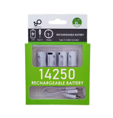 Акумулятор 14250 (3.7V) з роз'ємом TYPE-C Smartools 300 mAh (ціна за блістер — 4 штуки) + кабель TYPE-C