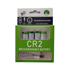 Акумулятор CR2 (3.7V) з роз'ємом TYPE-C Smartools 300 mAh (ціна за блістер — 4 штуки) + кабель TYPE-C