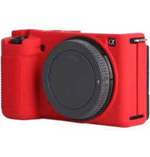 Захисний силіконовий чохол для фотоапаратів SONY ZV-E10 — червоний