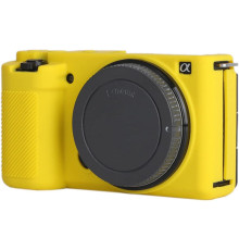 Захисний силіконовий чохол для фотоапаратів SONY ZV-E10 — жовтий