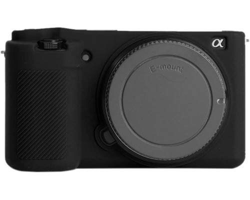 Защитный силиконовый чехол для фотоаппаратов SONY ZV-E10 - черный
