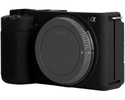 Защитный силиконовый чехол для фотоаппаратов SONY ZV-E10 - черный
