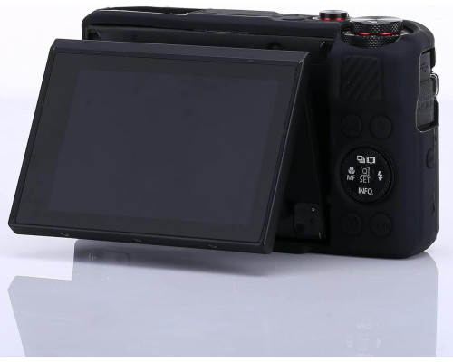 Защитный силиконовый чехол для фотоаппаратов CANON G7X Mark III - черный