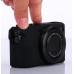 Защитный силиконовый чехол для фотоаппаратов CANON G7X Mark III - черный