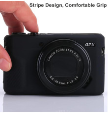 Захисний силіконовий чохол для фотоапаратів CANON G7X Mark III — чорний