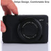 Защитный силиконовый чехол для фотоаппаратов CANON G7X Mark III - черный