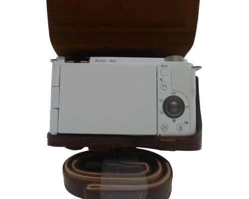 Защитный футляр - чехол для фотоаппаратов SONY ZV-E10 - кофе