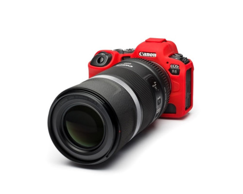 Защитный силиконовый чехол для фотоаппаратов Canon EOS R6, R6 Mark II - красный