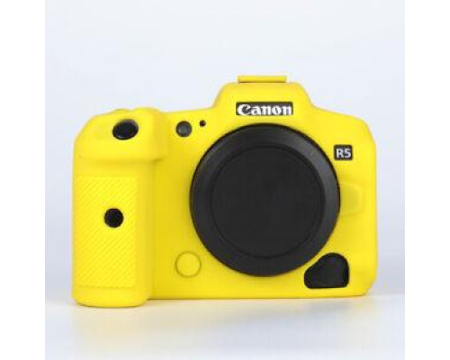 Защитный силиконовый чехол для фотоаппаратов Canon EOS R6, R6 Mark II - желтый