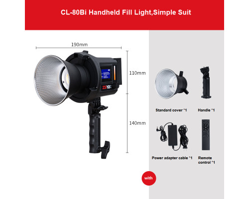 LED свет, осветитель, студийный свет ZSYB CL-80Bi (3200-5600K)