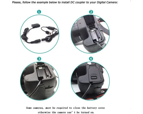 USB-адаптер живлення EP-5C для Nikon Nikon 1J1 1J2 1J3 1S1 1AW1 V3 Coolpix A Coolpix P1000 — замість АКБ EN-EL20