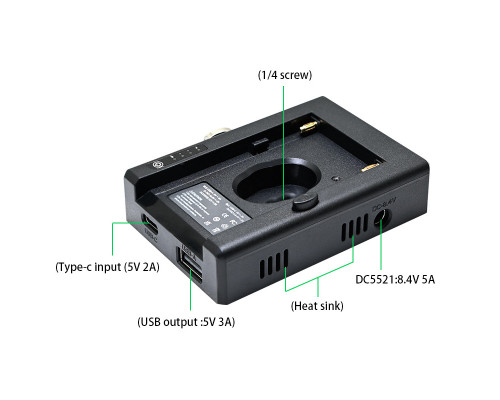 Многофункциональный адаптер - пластина 2 в 1 для NP-F аккумуляторов от Censreal
