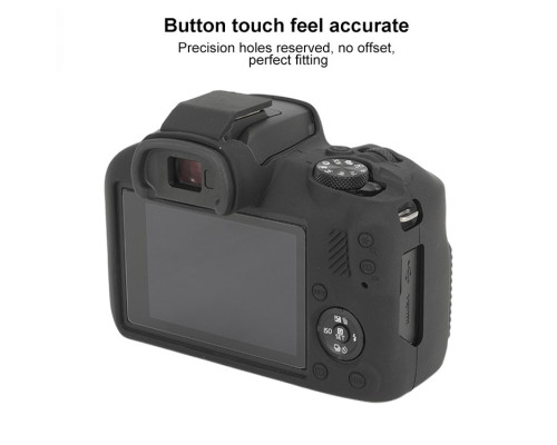 Защитный силиконовый чехол для фотоаппаратов Canon EOS R100 - черный