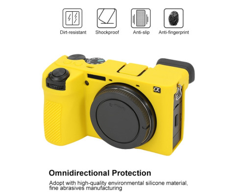 Защитный силиконовый чехол для фотоаппаратов SONY A6700 - желтый
