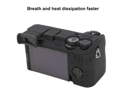 Защитный силиконовый чехол для фотоаппаратов SONY A6700 - черный