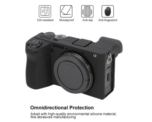 Защитный силиконовый чехол для фотоаппаратов SONY A6700 - черный