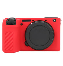 Захисний силіконовий чохол для фотоапаратів SONY A6700 — червоний