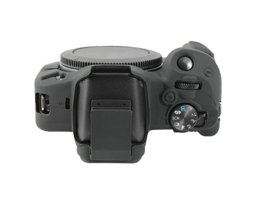 Защитный силиконовый чехол для фотоаппаратов Canon EOS R50 - черный