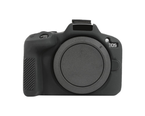 Защитный силиконовый чехол для фотоаппаратов Canon EOS R50 - черный