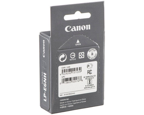 Аккумулятор LP-E6NH (LP-E6, LP-E6N) для камер CANON EOS R, EOS R5, EOS R5 Mark II, EOS R6, EOS R6 Mark II, R7