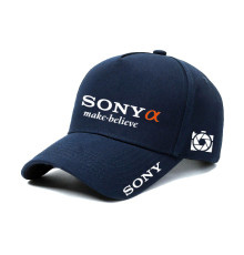 Кепка, бейсболка фотографа с логотипом Sony A - темно синяя