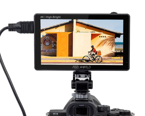 Накамерный монитор, дисплей FeelWorld 5.5" дюймовый LUT5E, 1600 cd/m2, 4K, 3D LUT