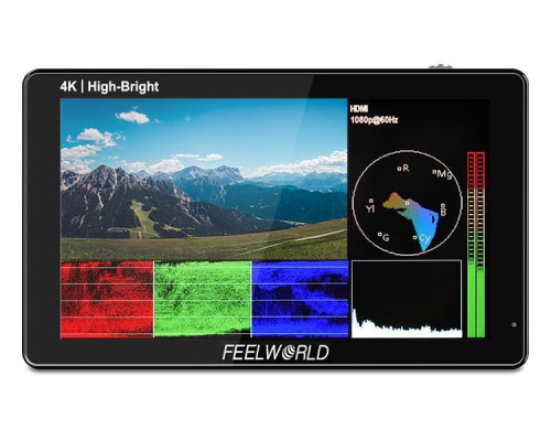 Накамерный монитор, дисплей FeelWorld 5.5" дюймовый LUT5E, 1600 cd/m2, 4K, 3D LUT