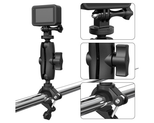 Крепление на руль - мотоцикла, велосипеда, трубу для экшн камер Xiaomi YI, SJCam, GoPRO, DJI