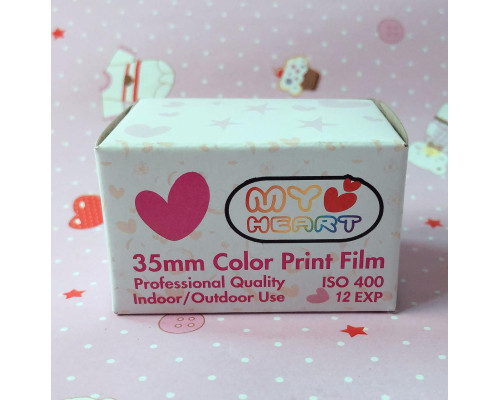 Фотопленка цветная (пленка для фотоаппарата) My Heart 35 mm Color Print Film ISO 400 12 кадров