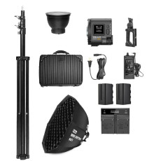 Комплект XL LED-світло Yongnuo YNLUX100 PRO KIT + стійка 2.8 м + софтбокс 55 см + 2 х NP-F750 + зарядне