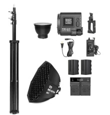 Комплект XXL LED-світло Yongnuo YNLUX100 RGB KIT + стійка 2.8 м + софтбокс 55 см + 2 х NP-F960 + зарядне