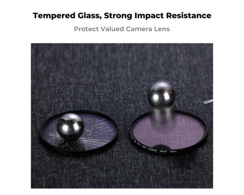 Светофильтр K&F Concept 82 mm Super Hard MC UV, Nano-X, HD, 28-слойное Nano покрытие, оптическое стекло Япония