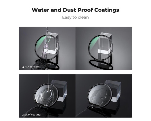 Светофильтр K&F Concept 82 mm Super Hard MC UV, Nano-X, HD, 28-слойное Nano покрытие, оптическое стекло Япония