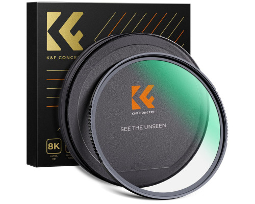 Светофильтр K&F Concept 82 mm Super Hard MC UV, Nano-X, HD, 28-слойное Nano покрытие, оптическое стекло Япония