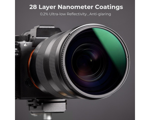 Светофильтр K&F Concept 72 mm CPL, HD, XC16 Nano-X B270 28-слойное Nano покрытие, оптическое стекло Германия