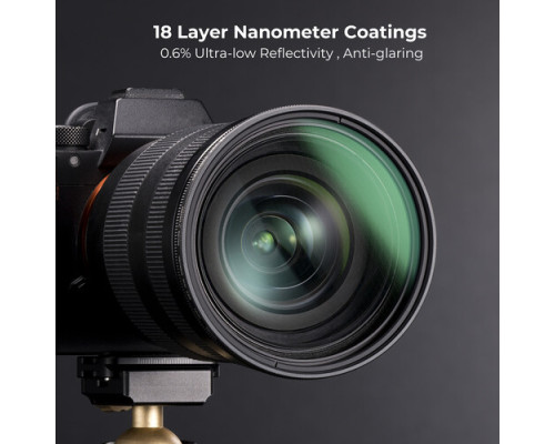 Регулируемый звездный (STAR 4-8) светофильтр K&F Concept, 58 mm Variable Star 4-8, 18-слойное покрытие