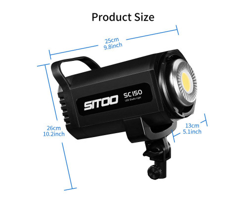 Постоянный студийный LED свет Selens - SITOO - SC-150 (150 Ватт) + стойка (0,9-2,8 м) + софтбокс 60 х 90