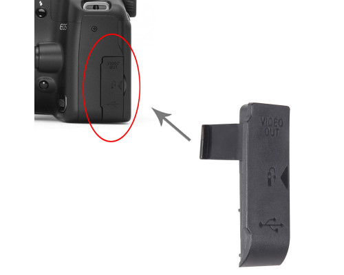 Заглушка резинка USB, разъем ДУ и Video OUT для фотоаппарата Canon 450D