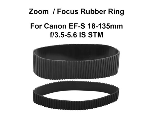 Комплект резиновых колец для объектива Canon EF-S 18-135mm f/3.5-5.6 IS STM кольцо зума+фокусировочное кольцо