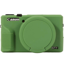 Захисний силіконовий чохол із кришкою для фотоапаратів CANON G7X Mark III — зелений