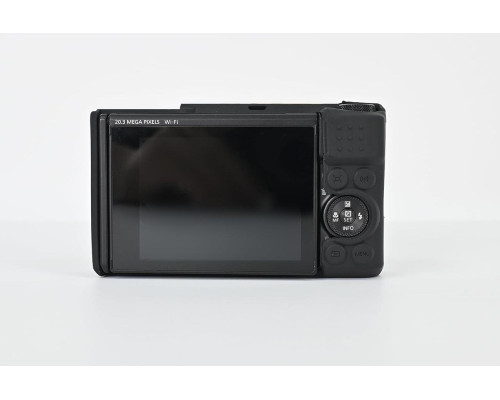 Защитный силиконовый чехол с крышкой для фотоаппаратов CANON Powershot SX740, SX730 - черный