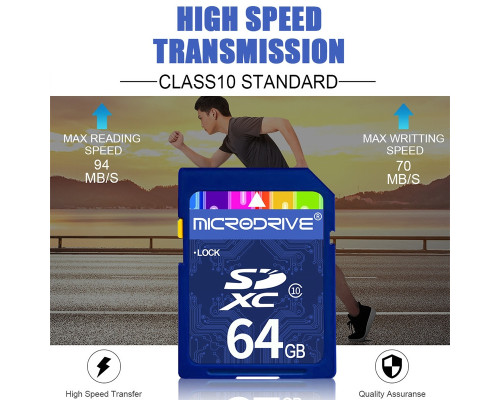 Карта памяти SD - Microdrive XC SD - 64 GB (10 Class)
