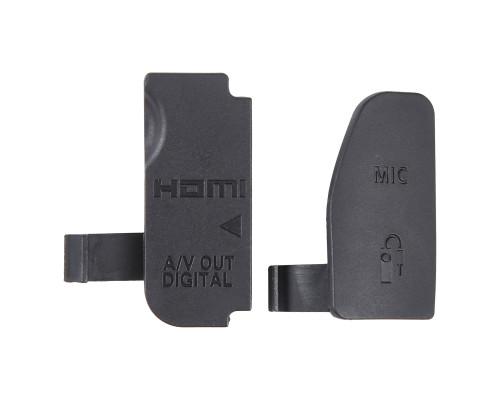Заглушка резинка USB, разъем ДУ и Video OUT для фотоаппарата Canon 70D - комплект 2 шт